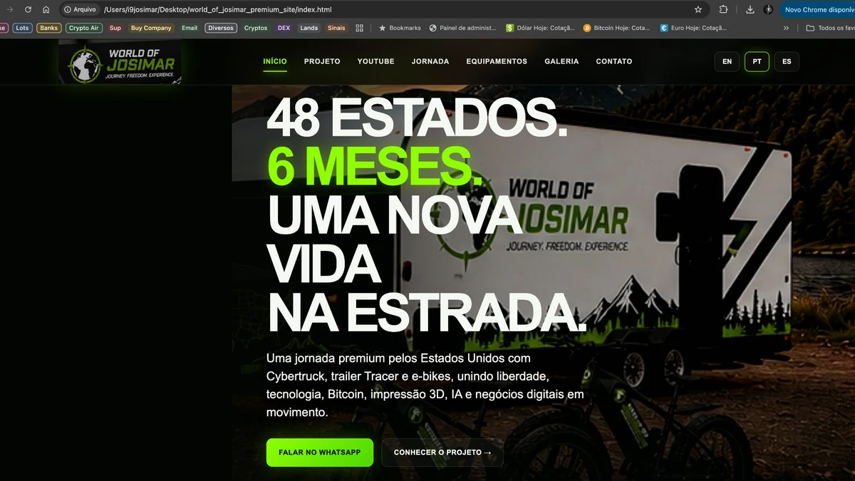 Cybertruck com identidade visual World of Josimar