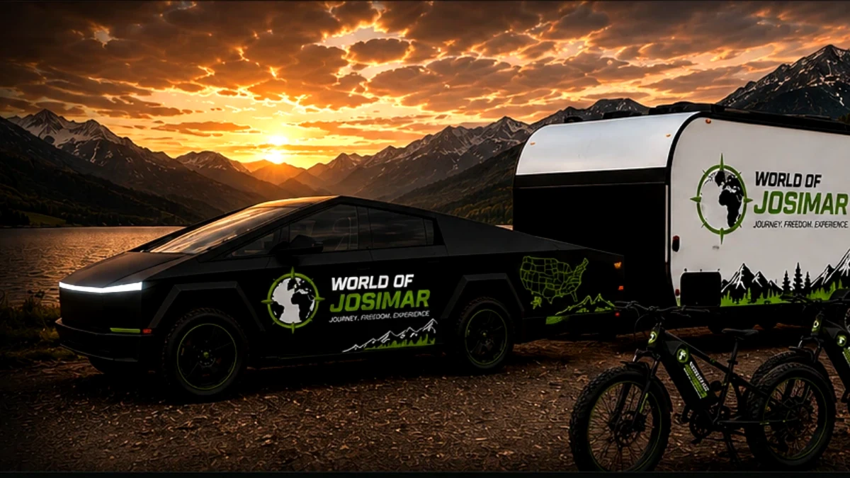 Lateral do trailer Tracer com a marca World of Josimar